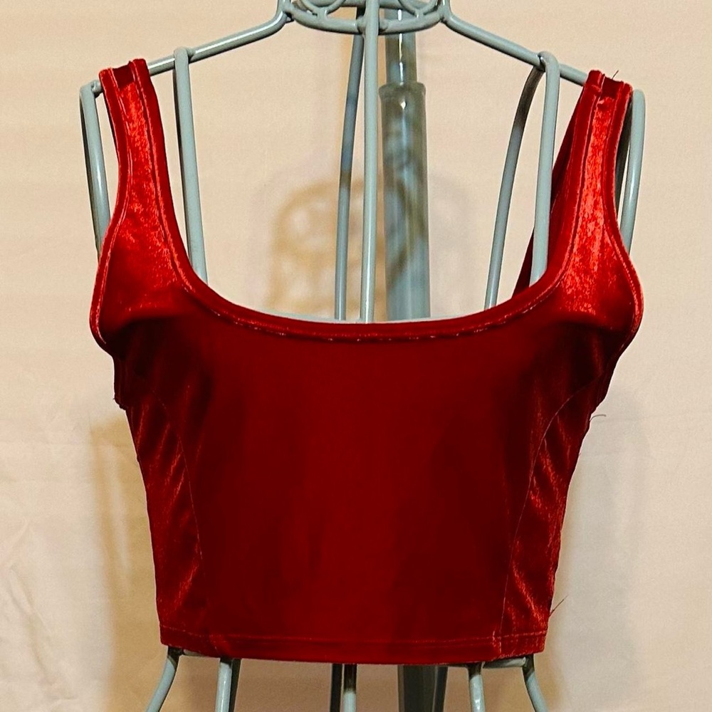 Velvet crop tank top forever 21